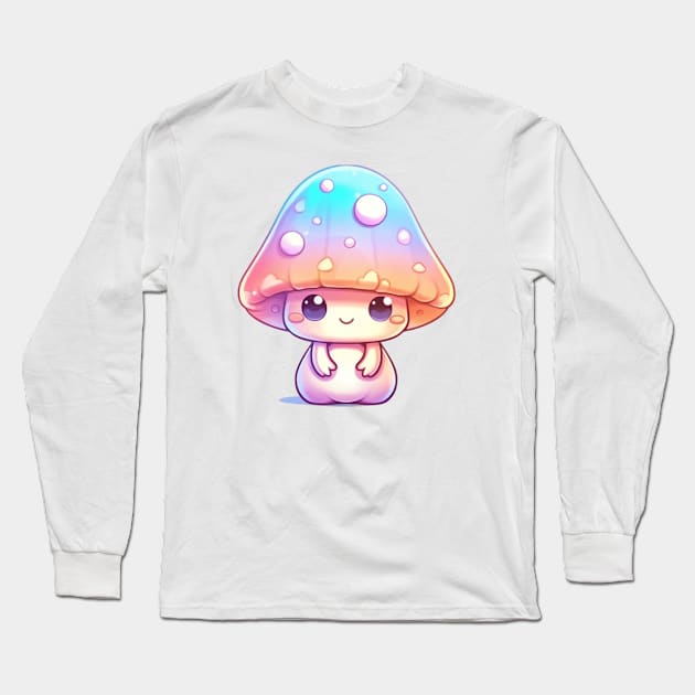 Cute Psychedelic Mushroom Long Sleeve T-Shirt by HMMR-design